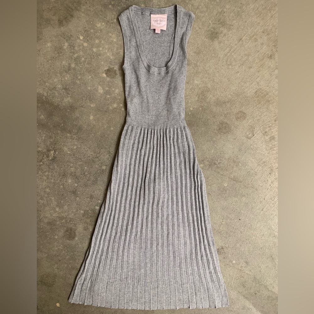 Gray Ribbed Maxi Dress